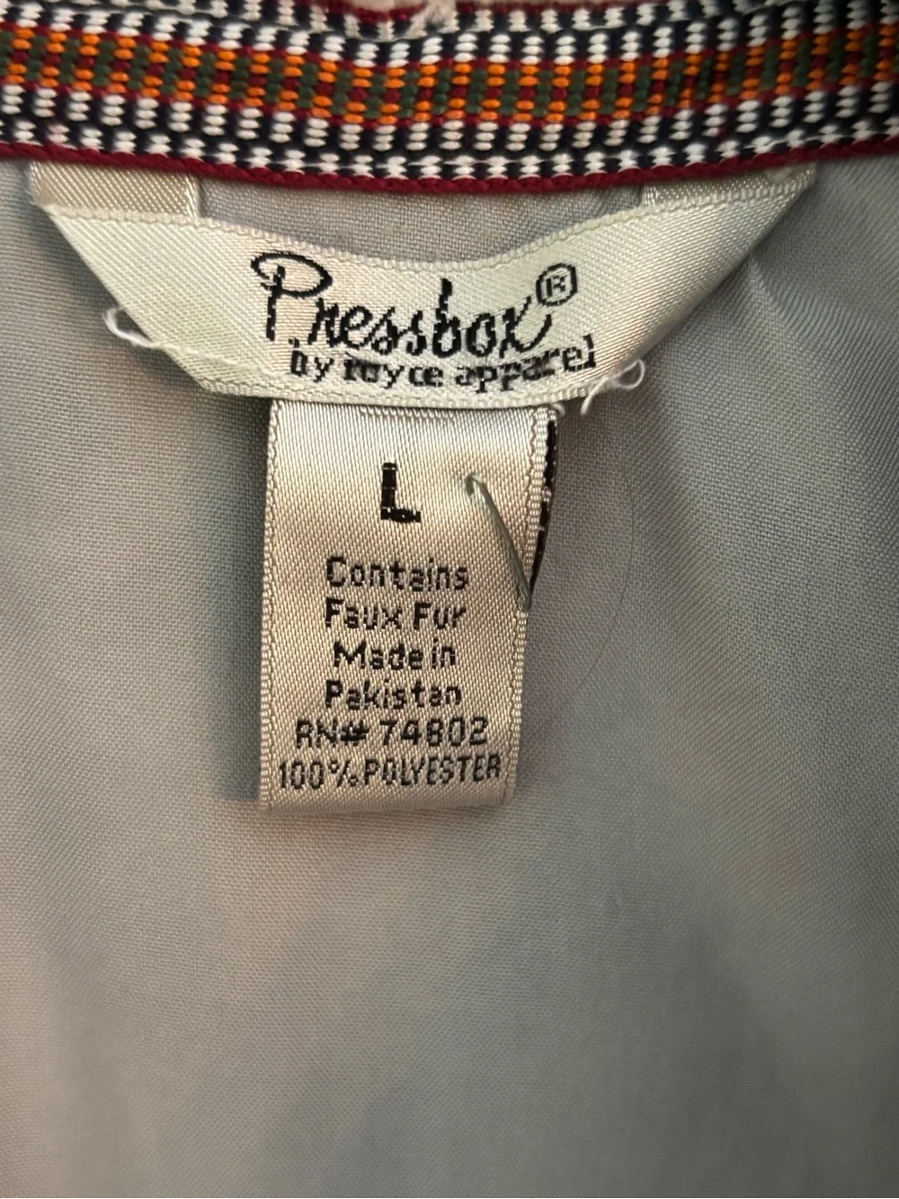 Pressbox Clemson Tigers Sherpa Fleece Vest Large Gray White Full Zip Cozy NCAA - Picture 5 of 9